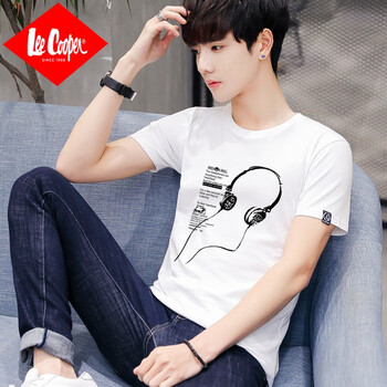 Lee Cooper 短袖 男士T恤 T15-白色 