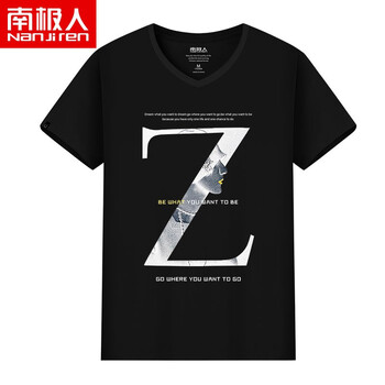 南極人（Nanjiren） 短袖 男士T恤 黑/時尚Z 