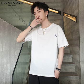 RAMPAGE 五分袖 男士T恤 9173/白色 