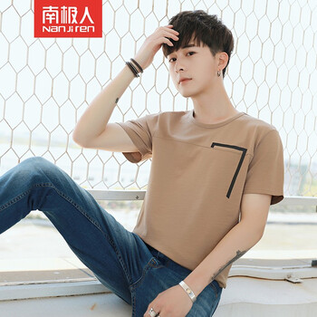 南極人（Nanjiren） 短袖 男士T恤 N720卡其色 