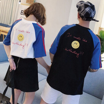 茹軒 拼色，印花 短袖 T恤 女 圓領(lǐng)