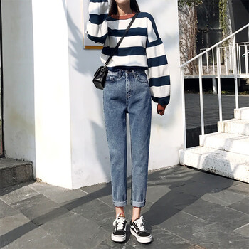 俏莎朵（QIAOSHADUO） 高腰 哈倫褲 女 長褲 牛仔褲