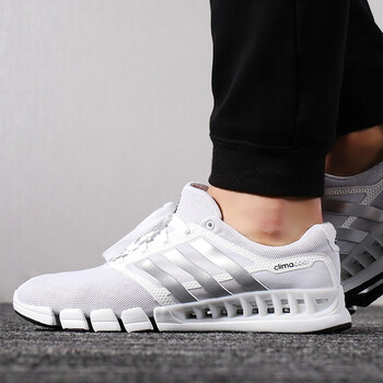 阿迪達斯（Adidas）跑步鞋EF2663/灰白 