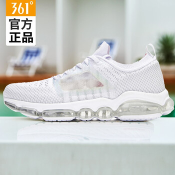 361度跑步鞋361度白/螢光粉 