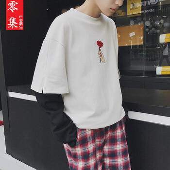零集（LINGJI） 長(zhǎng)袖 男士T恤 白色 XL，L，XXXL，XXL，M