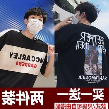 常滿希（CHANCMANXI） 短袖 男士T恤 背包黑色+T616黑色 