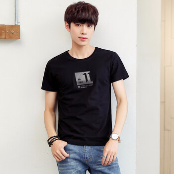 艾瓦櫟 短袖 男士T恤 911黑色 