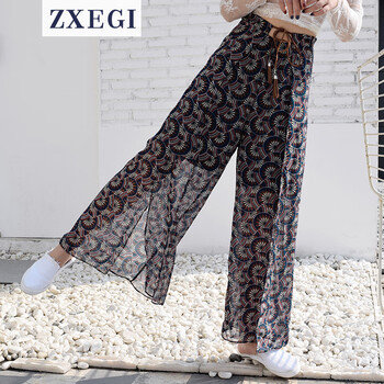 ZXEGI 高腰  女 九分褲 休閑褲