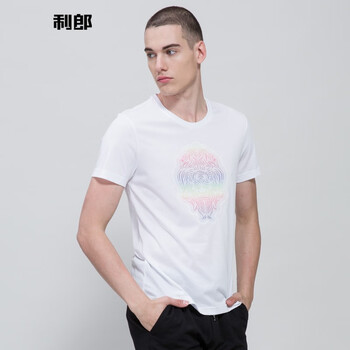 利郎（LILANZ） 短袖 男士T恤 特白 