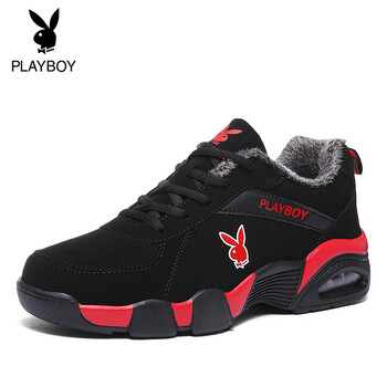 花花公子（PLAYBOY）男士黑紅加絨 37