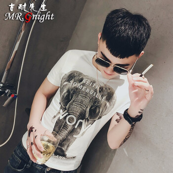 古耐先生（Mr.gnight） 短袖 男士T恤 T189白色 