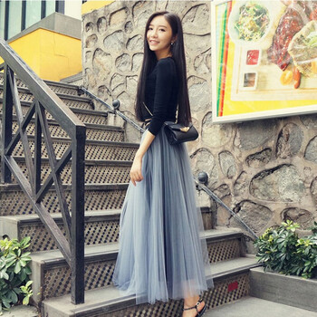 高腰半身裙，打造浪漫小仙女