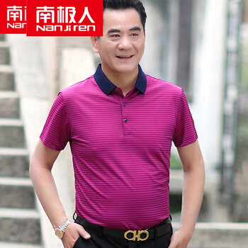 南極人（Nan Ji ren） 短袖 男士T恤 18-17玫紅 