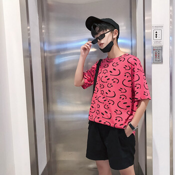 胤笙記 短袖 男士T恤 粉紅色 