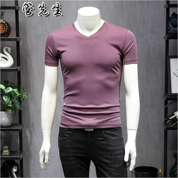 閃爆（SHANBAO） 短袖 男士T恤 5555紫色 