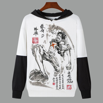 富貴鳥(niǎo)（FUGUINIAO） 長(zhǎng)袖 男士T恤 海賊王插色T3 