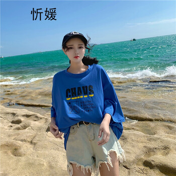 忻媛 印花 短袖 T恤 女 圓領(lǐng)