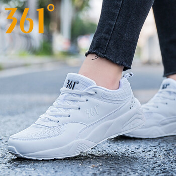 361度跑步鞋白/烏黑色2248 35