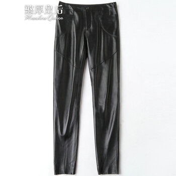 憨厚皇后（Hanhou queen） 雙腰 直筒褲 女 長(cháng)褲 休閑褲