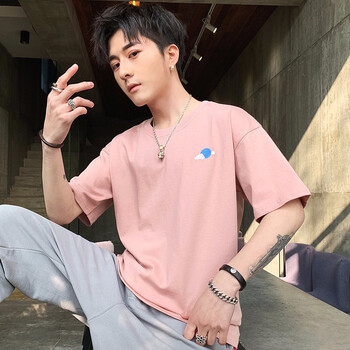 班彩尼（bancaini） 五分袖 男士T恤 粉色 