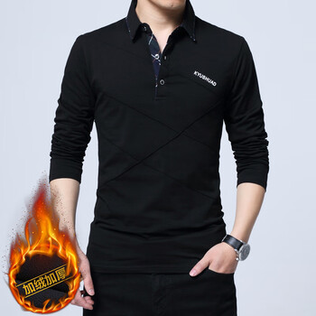 澤荃（ze quan） 長(cháng)袖 男士T恤 1182黑色加絨 