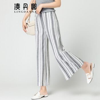 凌丹娜 高腰  女 九分褲 休閑褲