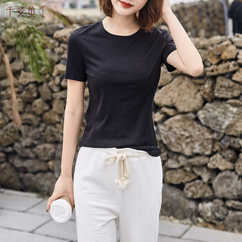 千姿魚（qianziyu） 3D 短袖 T恤 女 圓領