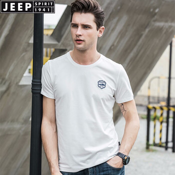 Jeep 短袖 男士T恤 短袖白色 