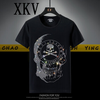 XKV 短袖 男士T恤 RH809骷髏黑色 