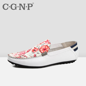 村哥牛皮（C·G·N·P）男士紅色 41