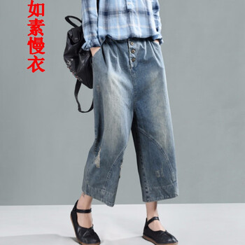 元素,樣式,新款,棉麻,流行,趨勢,褲子,磨白