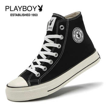 花花公子（PLAYBOY ESTABLISHED 1953）男士黑色(高幫)506D 41