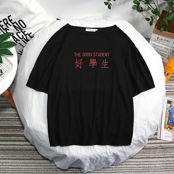 范衣于簡 五分袖 男士T恤 黑色 S07#好學生黑色 