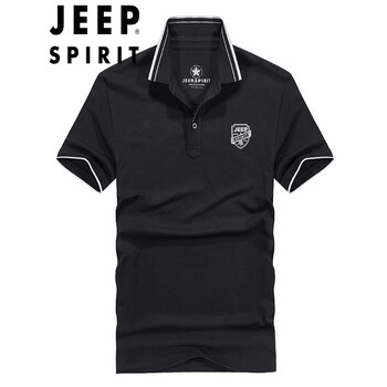 Jeep 短袖 男士T恤 1085短袖黑色 