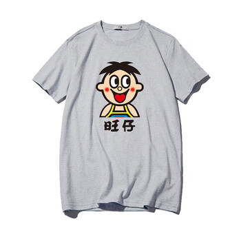 萌朵麗啦 短袖 男士T恤 灰色字 