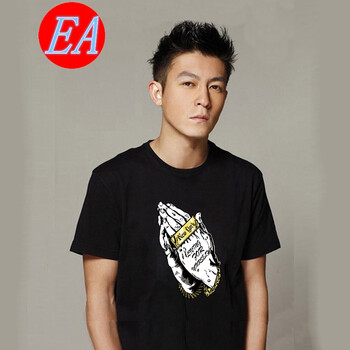EA 短袖 男士T恤 黑色 佛手 