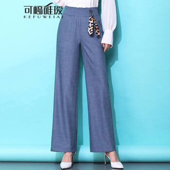 可福唯璦 高腰 直筒褲 女 長(zhǎng)褲 牛仔褲