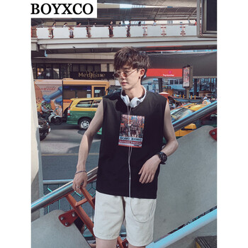BOYXCO 無袖 男士T恤 BX8黑 