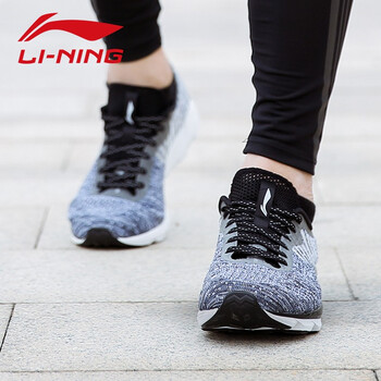 李寧（LI-NING）跑步鞋-7 黑/白/黯淡灰 42