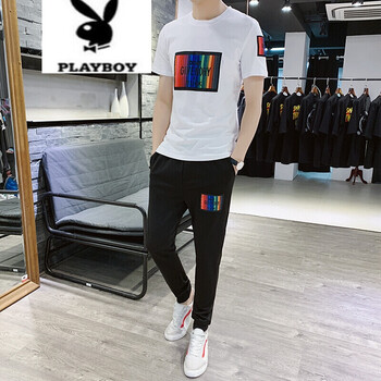花花公子（PLAYBOY ESTABLISHED 1953） 短袖 男士T恤 TZ05白色 