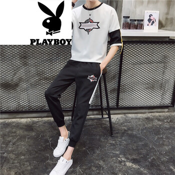 花花公子（PLAYBOY） 短袖 男士T恤 白色TZ828 