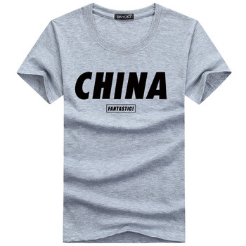 未知 短袖 男士T恤 CHINA灰色 
