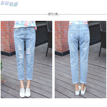 個(gè)性破洞牛仔褲，打造街頭少女風(fēng)