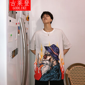 古萊登（GODLIKE） 短袖 男士T恤 T909白色 