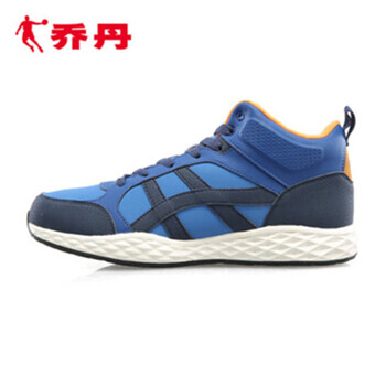喬丹（QIAODAN）跑步鞋藍(lán)黑/亮橙 XM3551352-加絨 