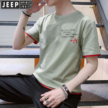 JEEP 短袖 男士T恤 綠色 