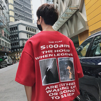 淳喜 短袖 男士T恤 紅色 