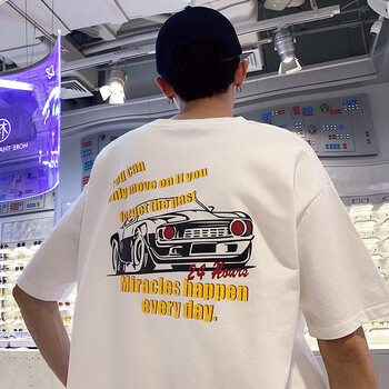 杰梵歐（jiefanou） 短袖 男士T恤 白色1089汽車 