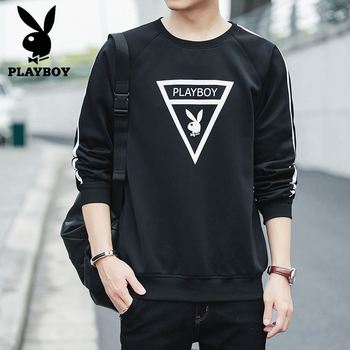 花花公子（PLAYBOY ESTABLISHED 1953） 長袖 男士T恤 20182黑色 