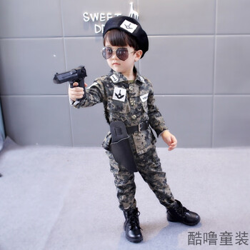 男童冬裝軍綠